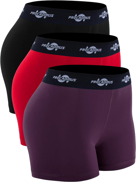 Women'S Spandex Volleyball Shorts 3" Compression Pro Shorts