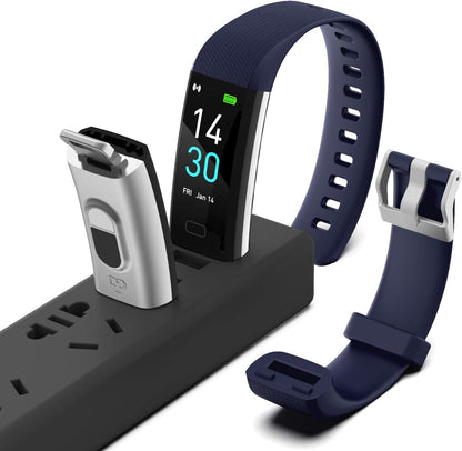 Fitness Tracker with Step/Distance/Calories Counter, Activity Tracker with Heart Rate Monitor, Slim Style Watch IP68 Waterproof, Sleep Monitor Tracker, Pedometer Watch for Women Men